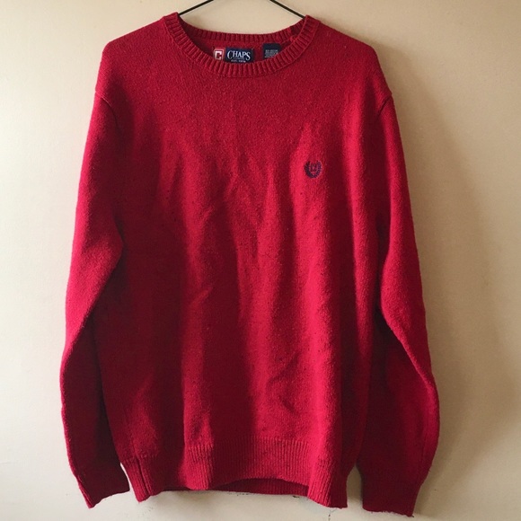 Chaps Red Knit Sweater - M